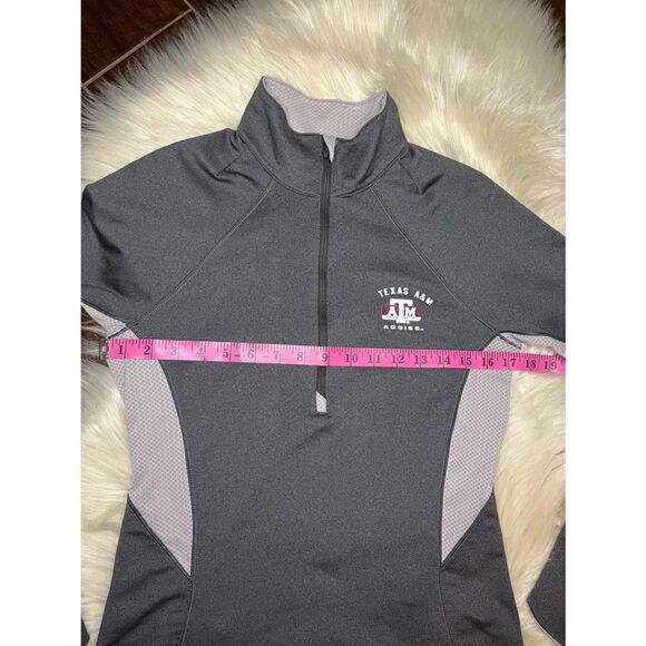 Under Armour semi fitted cold gear Texas A&M grey 3/4 zip pullover sz Medium - Picture 4 of 6